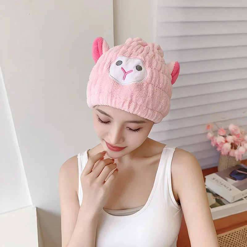

1pc Dry Hair Towel Microfiber Thick Coral Fleece Absorbent Quick-drying Cap Turban Shower Cap Bath Hats Bathroom Accessories