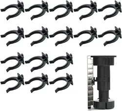 16 Pcs Kitchen Baseboard Hook Plastic Clip for Baseboard Legs Furniture Kitchen (Diameter 27mm)