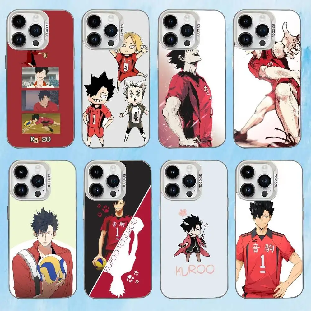 

Anime Tetsuro K-Kuroo Phone Case For iPhone 17,16,15,14,13,12,11 Plus,Pro Max,XS,Colored silver phone case