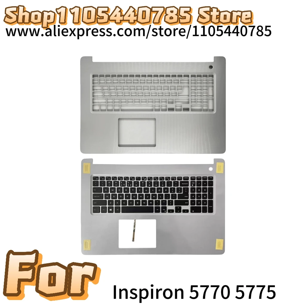 

New Laptop Case For Inspiron 5770 5775 Palmrest Upper Top Cover/US keyboard/Silver 0HMY79
