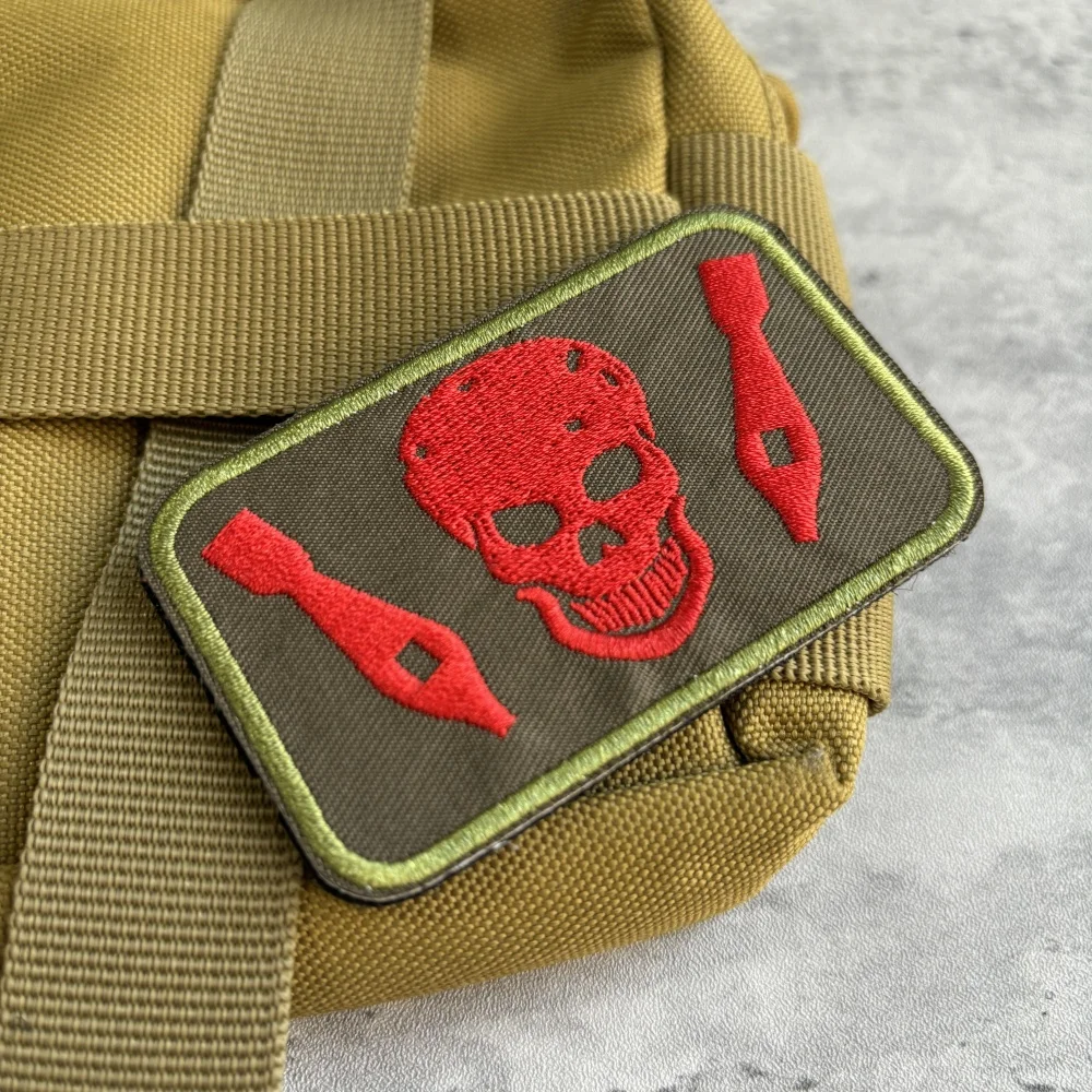 

Skull Embroidery Tactical Patch Hook&Loop Emblem Military Morale Badge Armband Chevron Outdoor Clothes Backpack Stickers