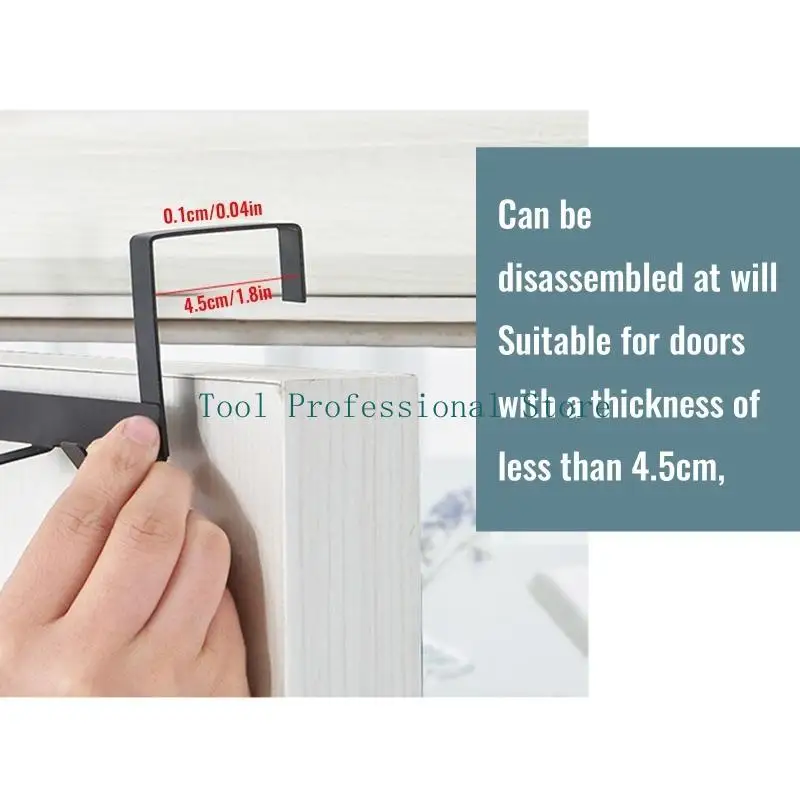 57QF Appendiabiti sopra i ganci della porta Ganci per riporre con 5 ganci Punzone antiruggine-fr