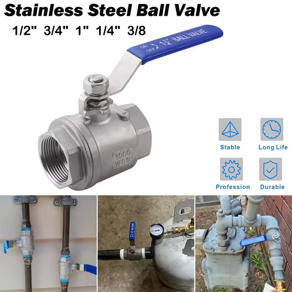 New SS304 Stainless Steel Ball Valve 1/2
