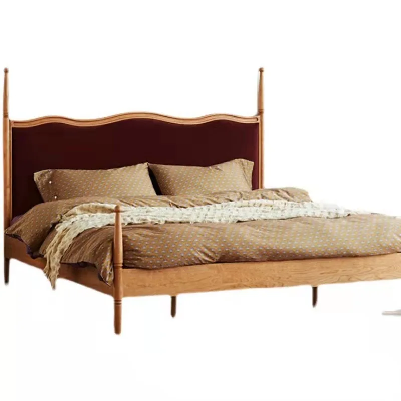 

Прямо от производителя: кровать из массива дерева в американском стиле для отелей и гостиниц, для спальни, с мягким изголовьем в средневековом стиле, 1.5-1.8 метра.