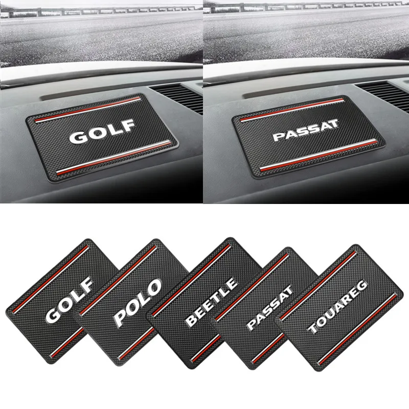 Car Anti-Slip Mat Dashboard Sticky Pad Non-slip Mat Holder For VW Polo Golf 6 7 GTI Passat Tiguan Beetle Valve Caps TNYW-D814