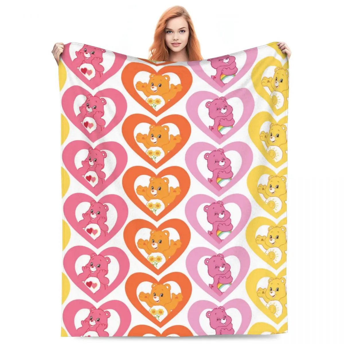 Super Soft Blanket Picnic Camelot The Care Bears Throw Blanket Flannel Bedspread For Outdoor Graphic Sofa Bed Cover