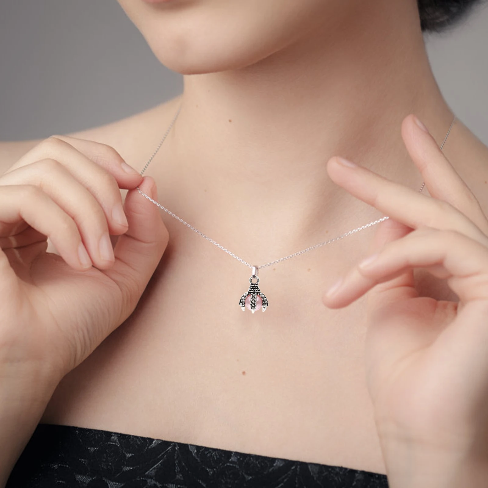 

20 шт., кулон с жемчужным когтем, сделай сам, изготовление ювелирных изделий, ожерелье, серьги, аксессуары, белые, черные бусины из сплава, очаровательные проекты