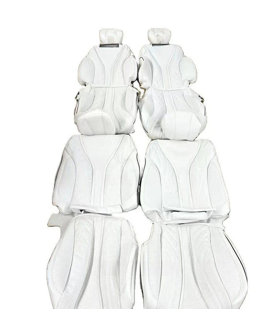 Custom White Nappa Leather Full Replacement Car Seat Cover for S400L  BEIJING-EU5