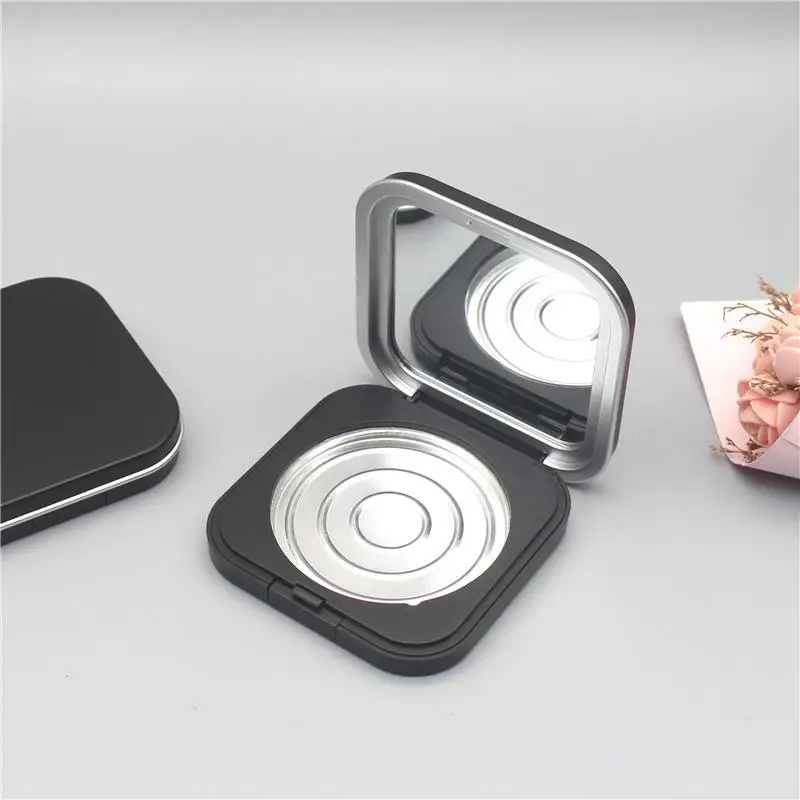 1 Set Behälter mit magnetischer leerer Puderbox, Blusher-Ersatzbox mit Spiegel, Lidschatten-Etui, Kosmetik-Make-up-Etui – Detail 1