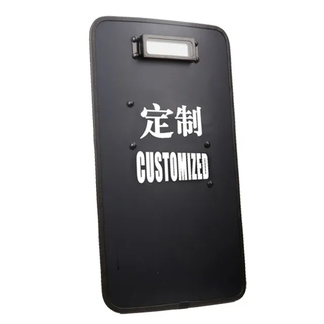 Hand-Held Arc-Shaped Border Defence IIIA Anti-Riot Ballistic Shield PE Ultra-high Molecular Weight Polyethylene