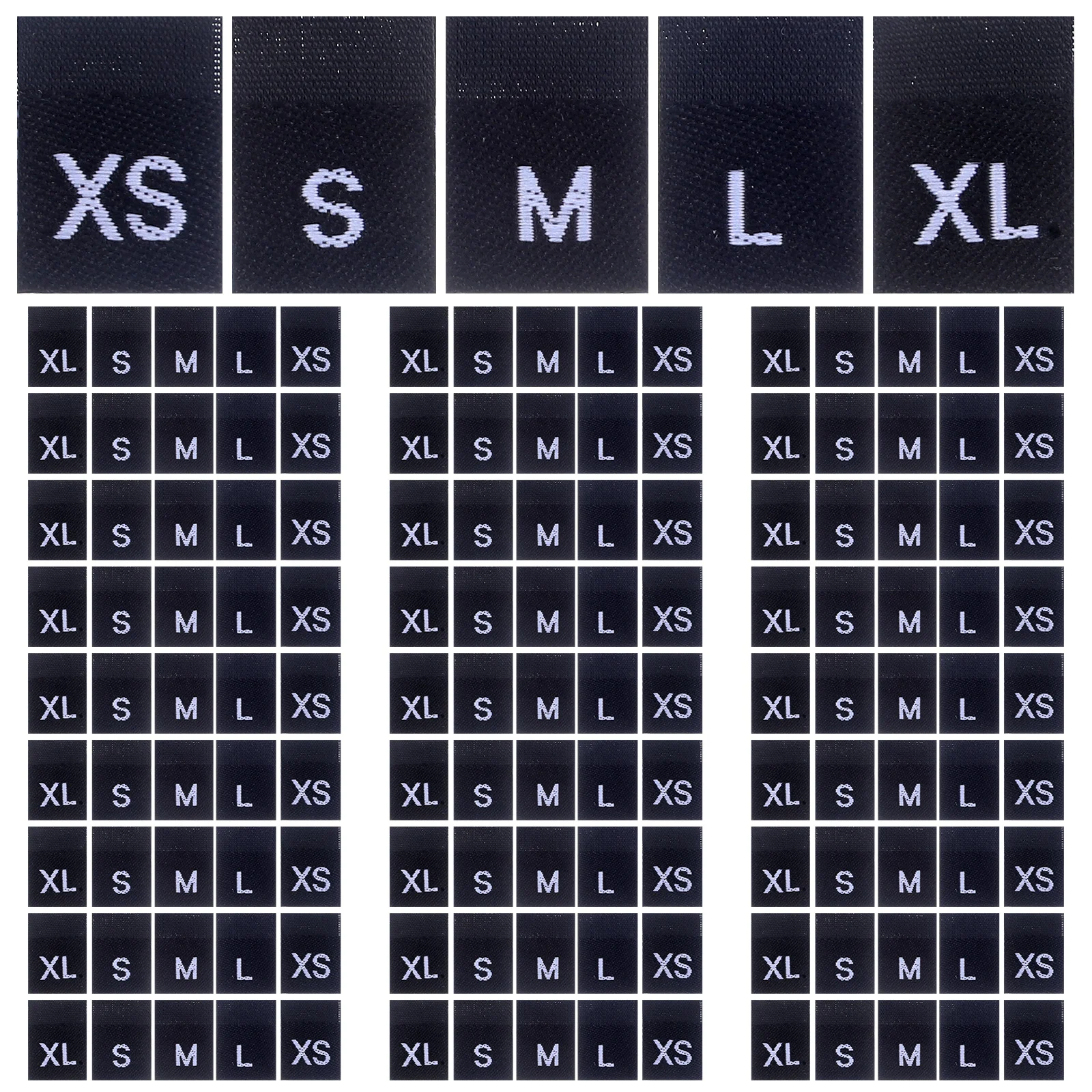 

500 PCS Cotton Clothing Size Tags Sewing Labels for Clothes Aldult Iron Dimensions Women's