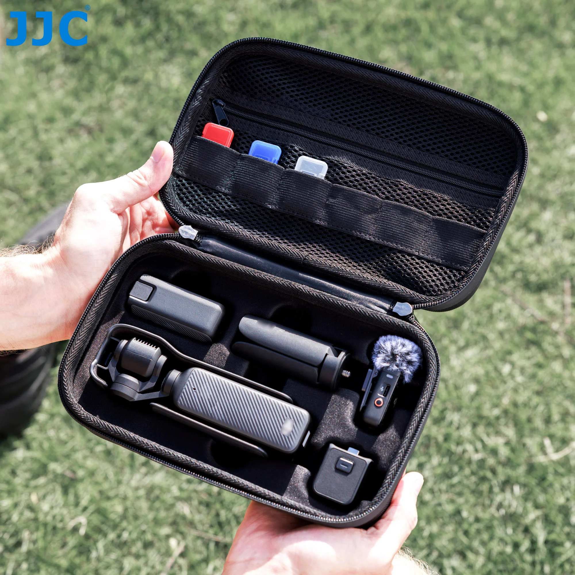 JJC هارد شل Osmo جيب 3 حافظة محمولة إيفا حقيبة واقية مع 136 سنتيمتر حزام الكتف الطويل جيب 3 تخزين حمل حقيبة سفر #6