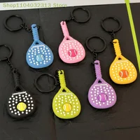 petiteTennis Keychain Rubber PVC Soft Bag Pendant Sports Keyring Creative Gift for Tennis Team School Student Accessories 4