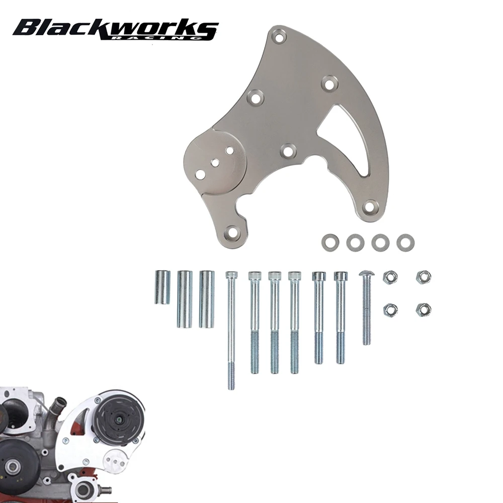 Aluminum AC Compressor Bracket Kit For Chevy LS Engines LS1 LS2 LS3 LS6 Truck Spacing GM R4 88-95 Truck SUV Vortec 99-13 Billet