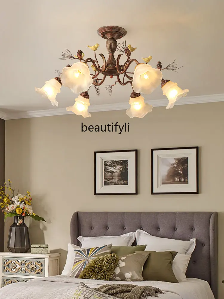 

Стеклянная люстра zq для гостиной, Европейский Новый французский ресторан для спальни