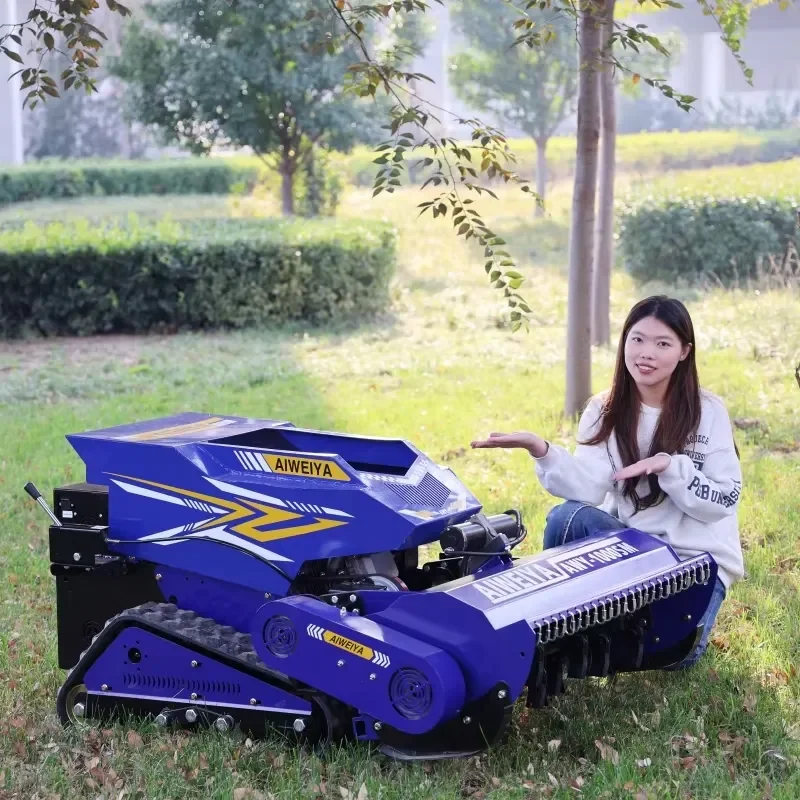 15HP Self Propelled Mower Zero Turn High Quality Cordless Remote Control Mowing 800mm Shrub Cutter 4-stroke Flail