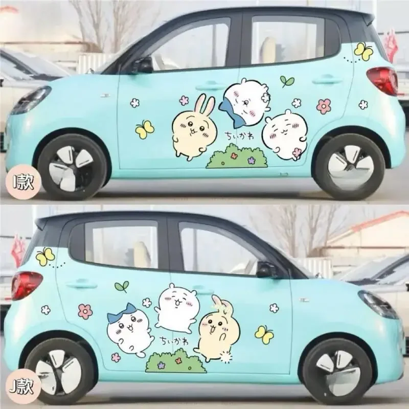 new-style-chiikawa-stickers-car-ladies-car-decorations-scratch-covers-diy-stickers-cartoon-usagi-car-decoration-stickers