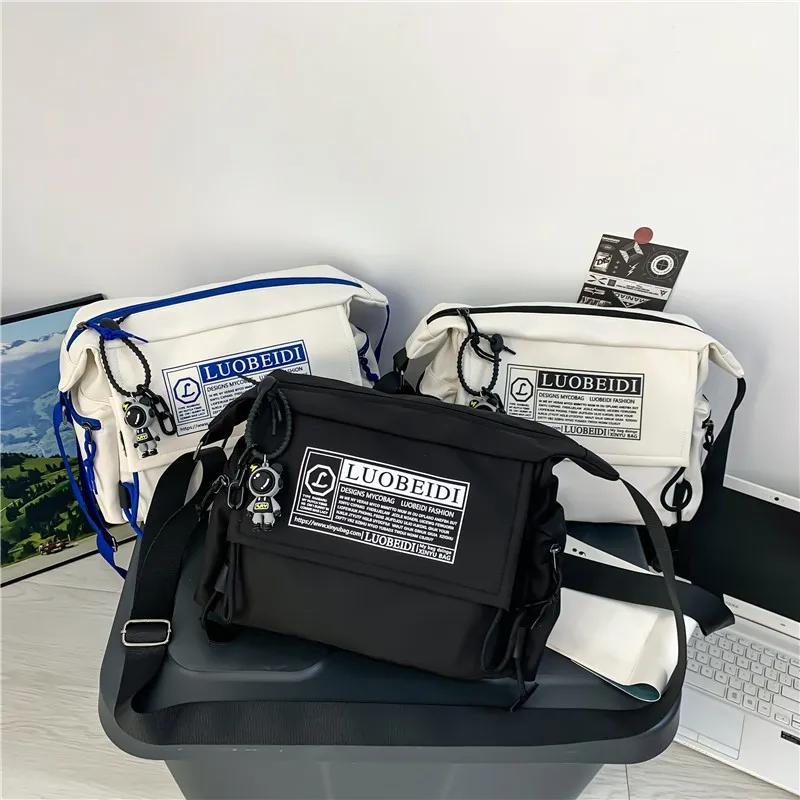 

2025 Ins Casual Messenger Bag - Japanese Streetwear for College, Large Capacity Shoulder Backpack