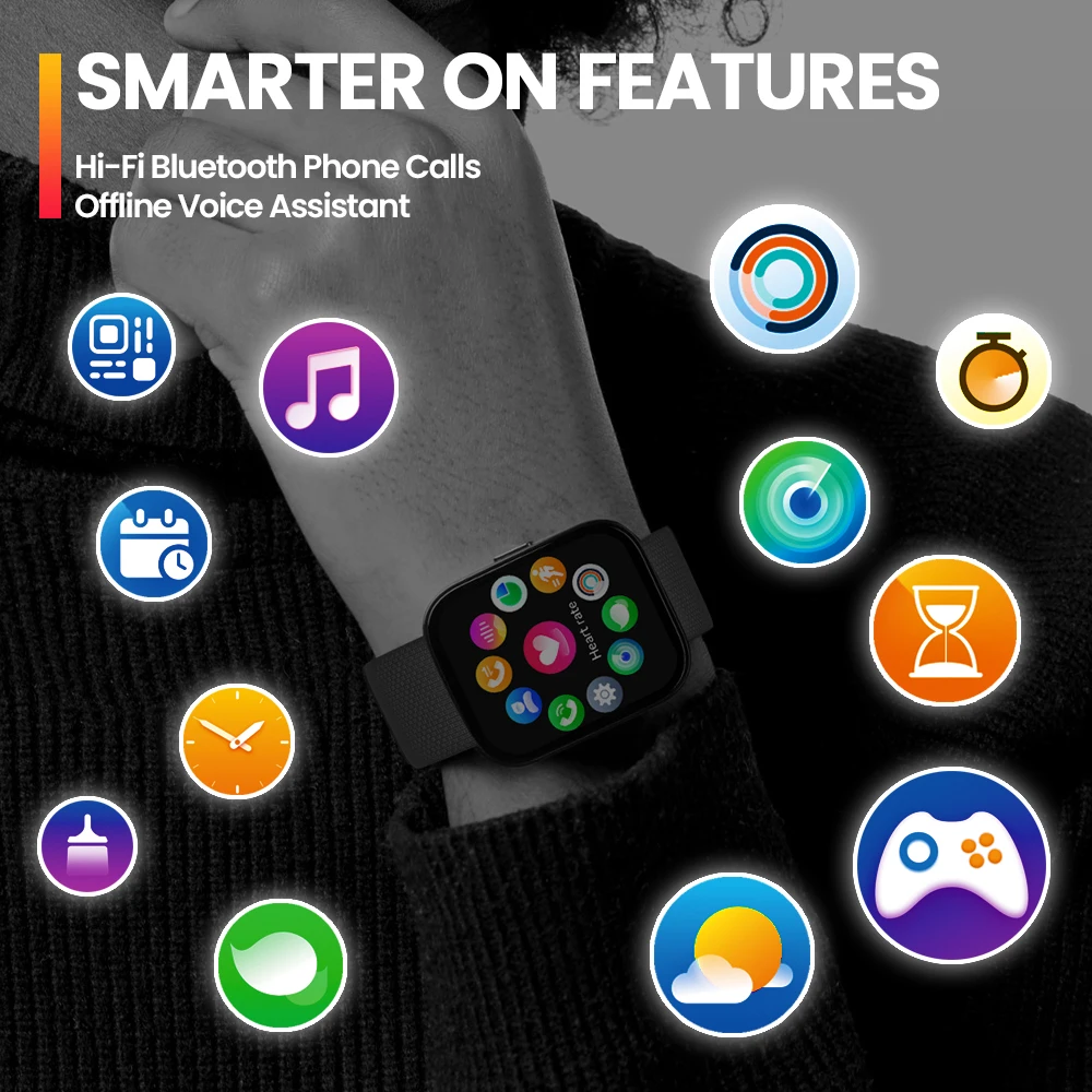 Zeblaze-GTS 3 Plus Relógio Inteligente, Ultra Large HD AMOLED, Sempre Em Exibição, Frequência Cardíaca, Monitor SpO2, Voz de Chamada Bluetooth, 2.15 ", 24H