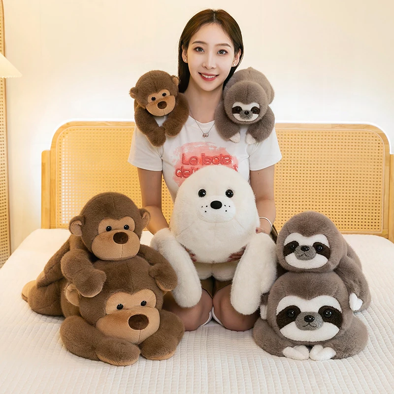 

Kawaii Plush Toy Cute Filled Doll Stuffed Animal for Kids Birthday Gift Soft Seal Sloth Pillow for Children Sleep Play