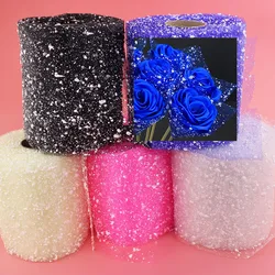 Snow Point Yarn Net Flower Shop Packaging Handmade Ribbon 15CMX15M Rose Wrapping Paper Flower Paper Bouquet Diy R1009