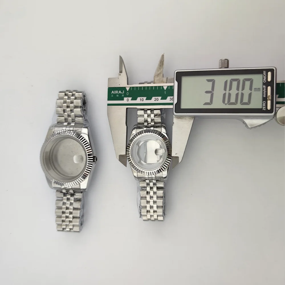31MM Case NH05 Women's Watch 904L Stainless Steel Strap Sapphire Mirror and Stainless Steel Case Accessories for NH05 MOVT