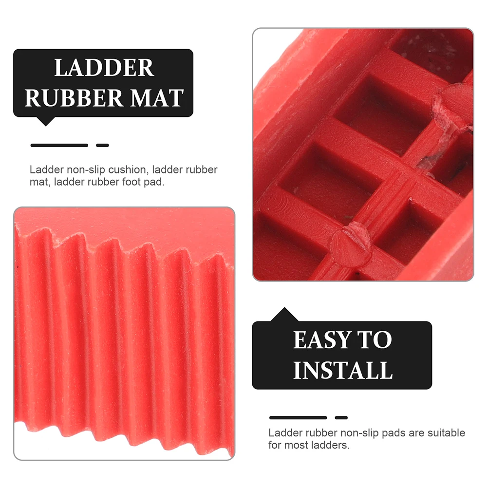 6 Pcs Ladder Mat Foot Step Ladders Leg Protector Cover Rubber Feet Pads for Non-slip