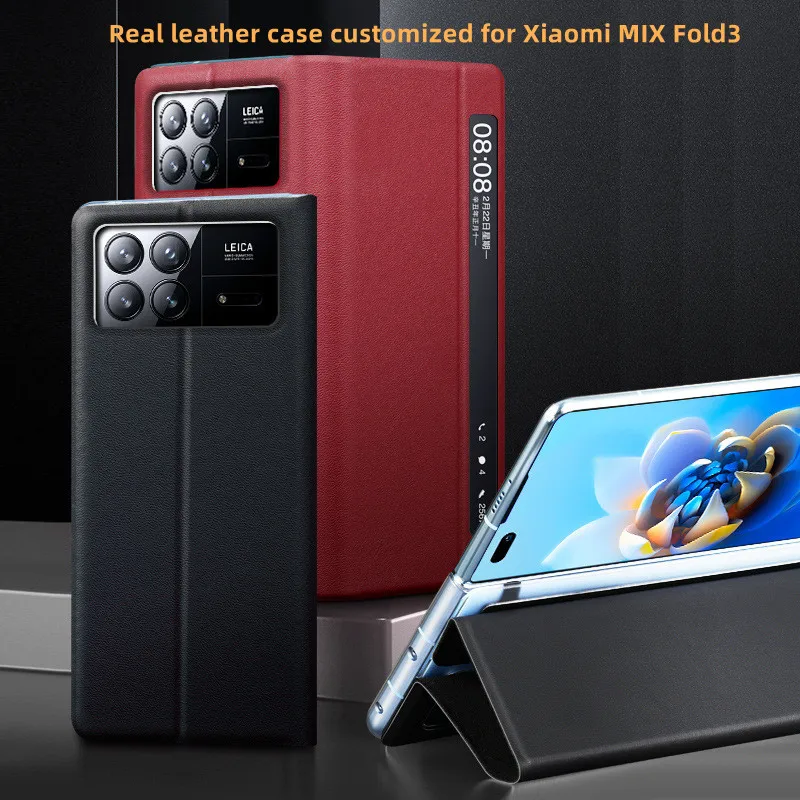 New Luxury Leather for Xiaomi MIX Fold 3 Case Folding Screen Mix Flod3 All-inclusive Clamshell Case for Mi MIX Fold3