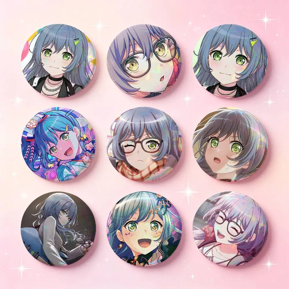 Asahi Rokka BanG Dream Anime Badges 25 32 44 58 75 Mm Round Cosplay Pin Bag Decor Fans Collect Friends Gifts Brooch Souvenir