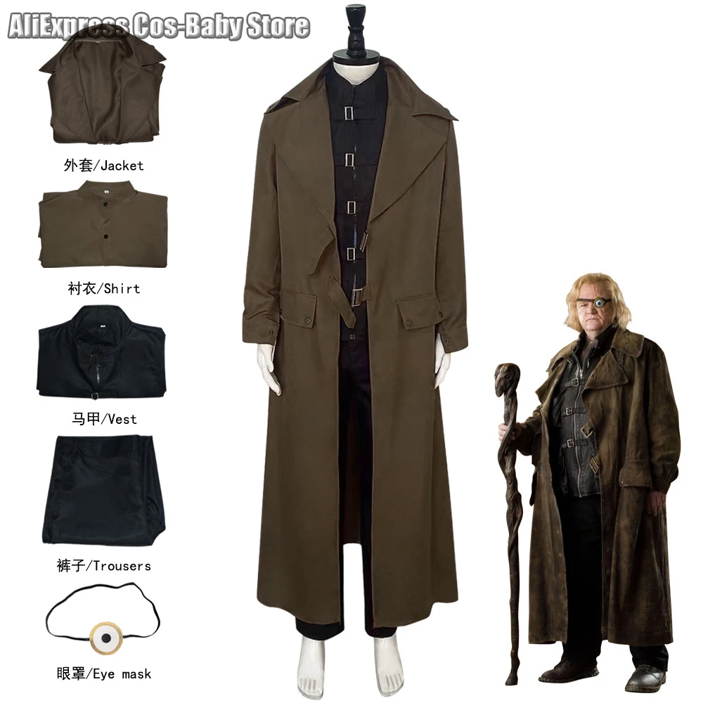 

Костюм для косплея Alastor Wizard Moody, униформа для женщин и мужчин, одежда для Хэллоуина, карнавала