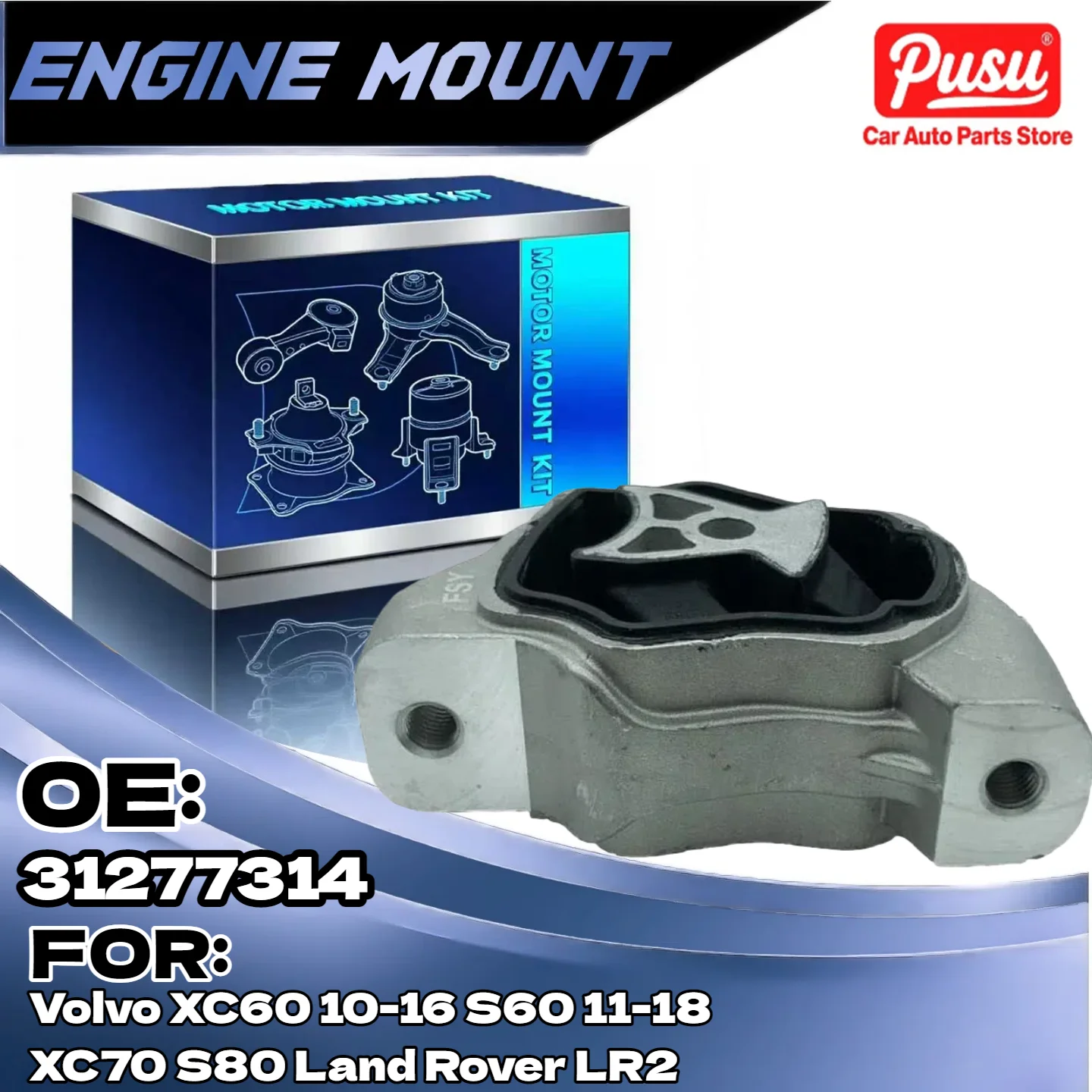 

Комплект из 2-х задних креплений двигателя для Volvo XC60 2010-2016 S60 2011-2018, для Land Rover LR2, OEM 31277313/31277314