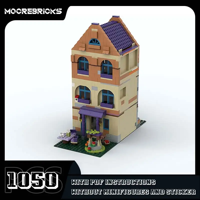 Architettura serie Modullar House Building Blocks modello vendita calda Street View mattoni creativi giocattolo regalo commemorativo per bambini