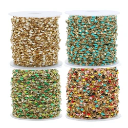 2 Meters Stainless Steel Enamel Ripple Chains DIY Jewelry Necklace Making Anklets Findings Bracelets Accessories