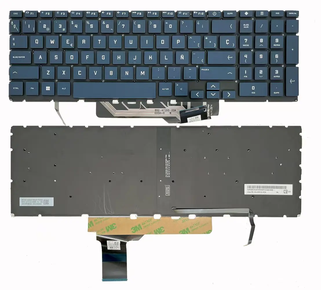 Compatible with HP 16-D 16-B 15-FA 15-GE Laptop Keyboard, FR / US / SP Layout