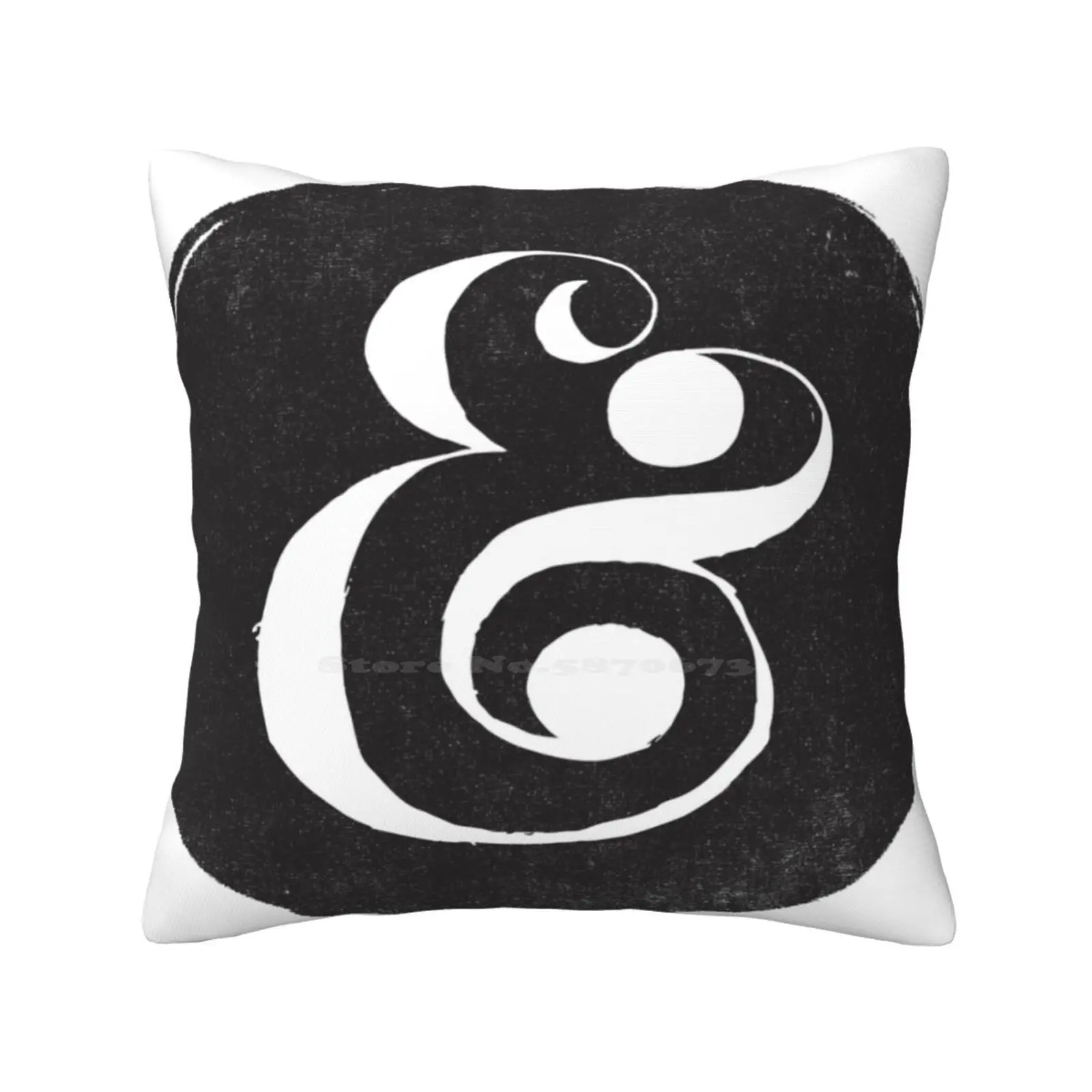 Ampersand Pillow Cover Hug Pillowcase Ampersand Lettering