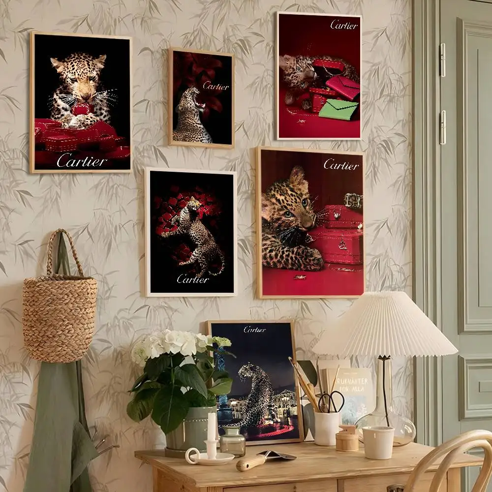 Luxury C-CarTierS Fashion Design DIY Sticky Poster Fancy Wall Sticker For Living Room Bar Decoration Wall Decor