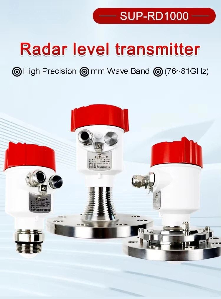 Hot Sale Tuya Smart Wave Guide radar Level Measurement radar Level Sensor for Solids Hot Melt Tanks