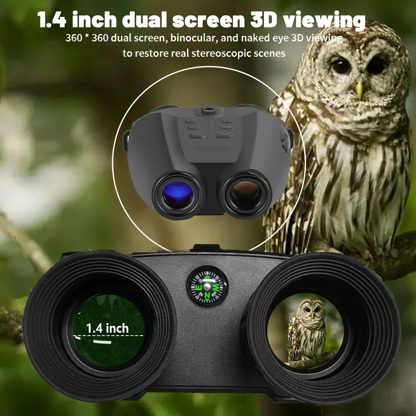 PVS-32  Infrared Night Binoculars NVG Mount Head Mounted HD 1080P Video Camera New Tacticle Helmet Night Vision Goggles 8X Zoom