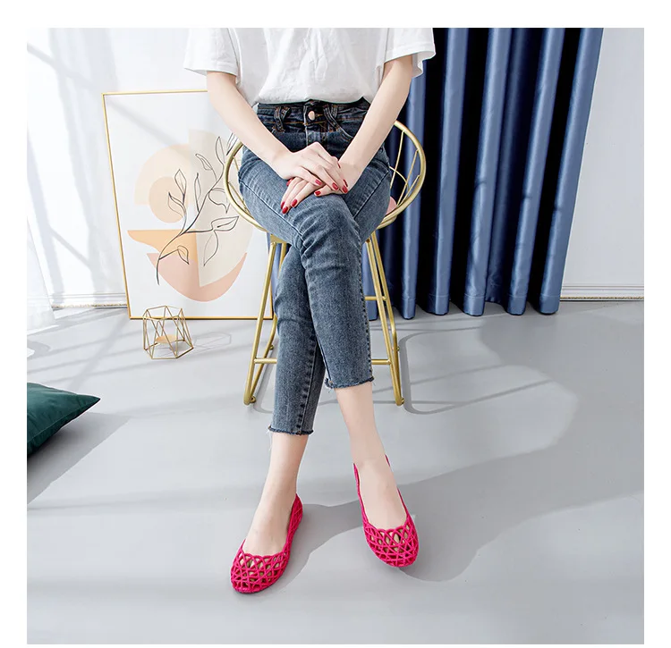 Damen-Netzgewebe-Ballerinas 2026 Sommer Markendesign Hohle Alltagssandalen Bequeme Netz-Strandschuhe – Detail 19