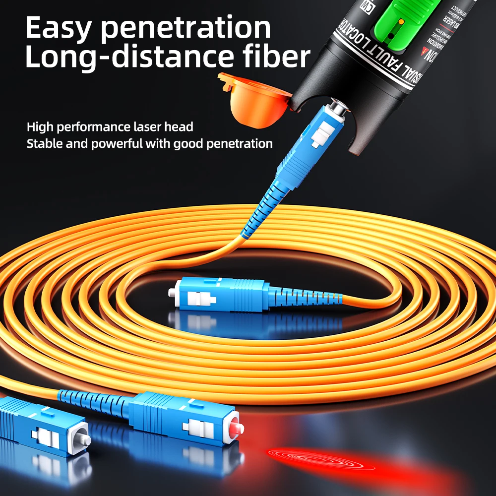 Saivxian 60Mw/50mw30mw/20Mw/10Mw/5Mw Visuele Foutzoeker Glasvezelkabeltester 10-60Km Bereik Vfl Fc/Sc/St Optic