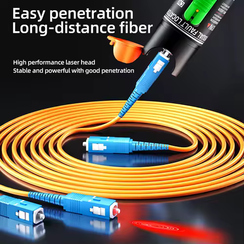 SAIVXIAN 60MW/50MW30MW/20MW/10MW/5MW Visual Fault Locator Fiber Optic Cable Tester 10-60Km Range VFL FC/SC/ST Optic - Image 3