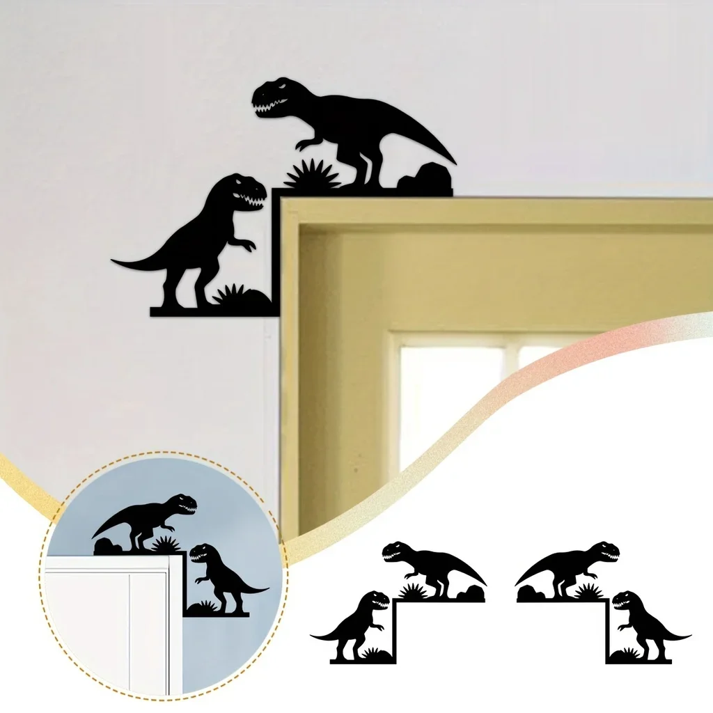 CIFBUY Animal Silhouette Decorative Wall Stickers Door Corner Decoration Door Frame Corner Decor Art Metal Wall Hanging