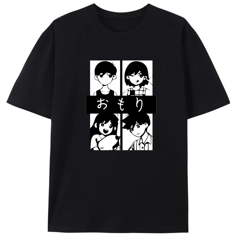 

Лидер продаж, стильные уникальные популярные топы, футболка Omori, рубашки в стиле Харадзюку с аниме для женщин, футболки с рисунком мультфильмов, классическая хлопковая футболка