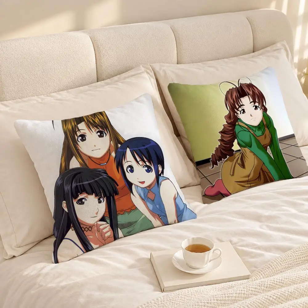 Anime Japanese Manga L-Love Hina Cushion Cover Soft Short Plush throw pillow Sofa Bedroom Den Car Dorm Decor Gifts