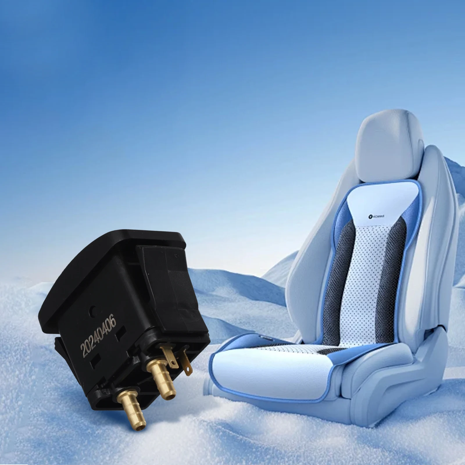 電子エアバルブスイッチトラックエアポンプ制御スイッチ 1.5Mpa 空気圧抵抗エアコンプレッサー黒色