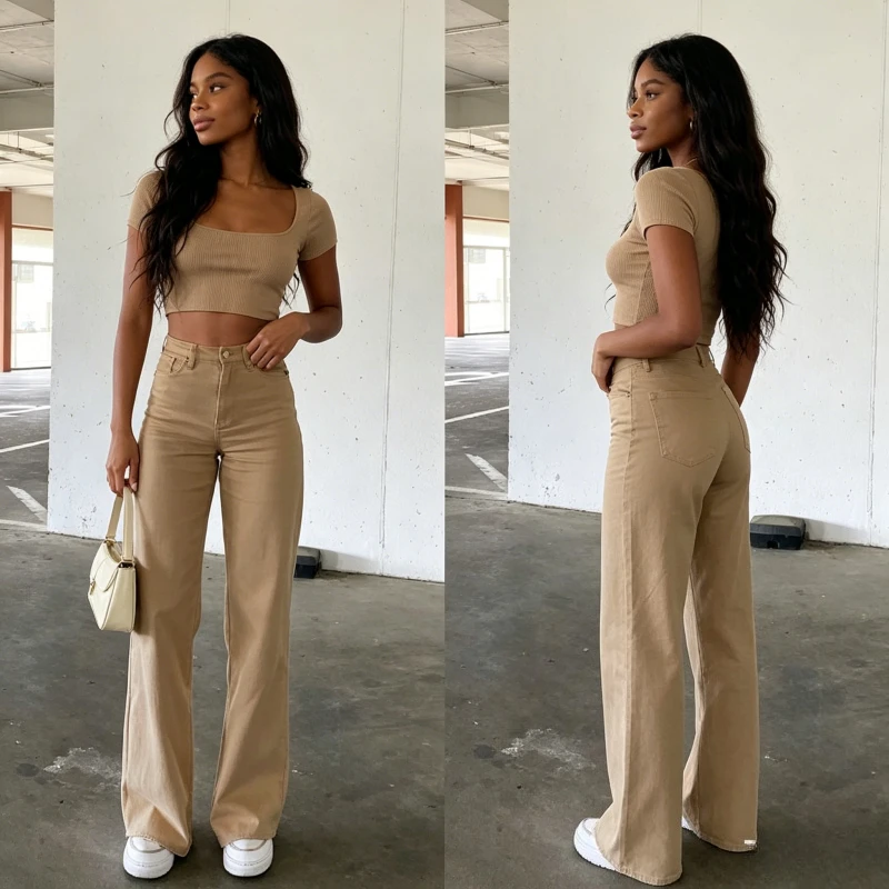 

Women Washed Jeans Straight Pants Denim Mid Waist Vintage Pockets Button Basics Full Length Solid Color 2026 Casual Trousers