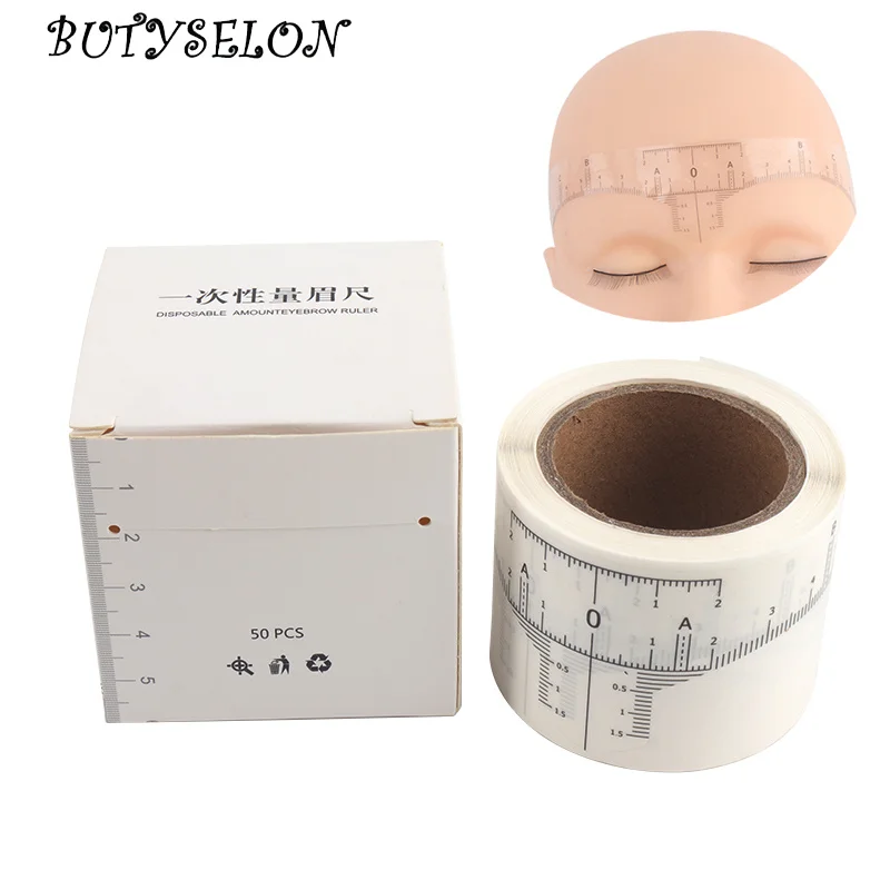 Haritalama Kaş Cetvel Çıkartmalar Microblading Yapışkanlı Kaş Ölçümü Stencil Kaş Şekillendirme Araçları Dövme Tasarım Makyaj Kaynağı