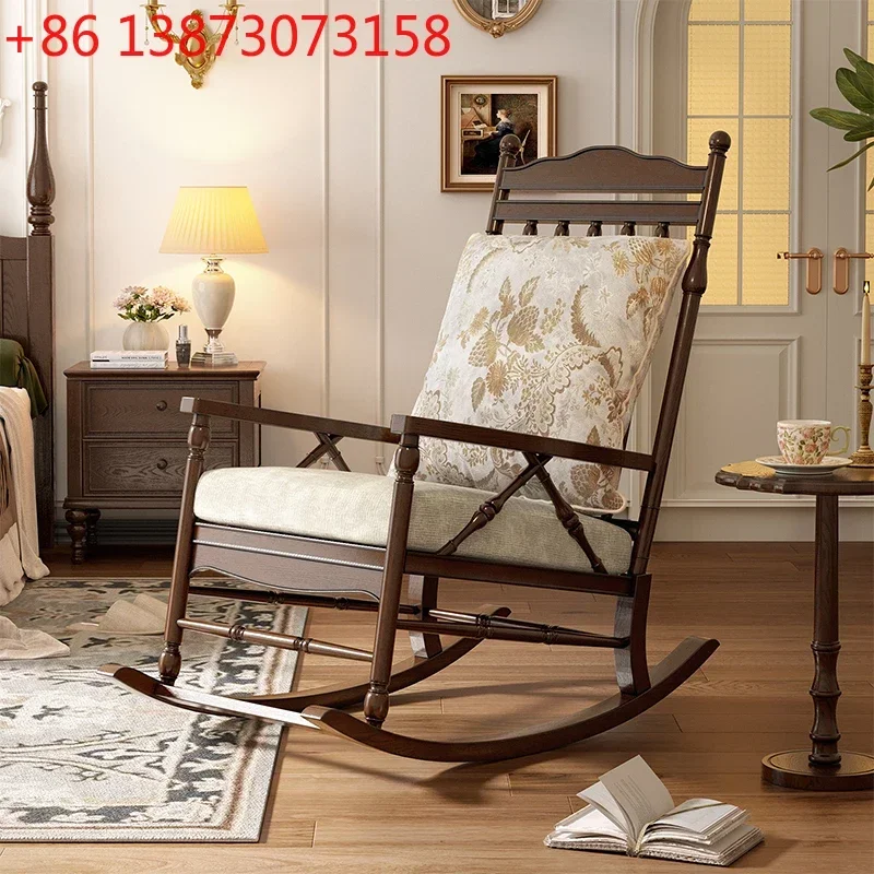 

Designer Wooden Living Room Chairs Nordic Lounge Rocking Modern Living Room Chairs Balcony Garden Poltrona Postmodern Furniture