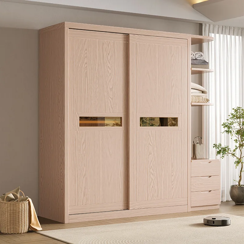 Sliding Doors Wardrobes Closet Vanity Nature Lounges Storage Wardrobes Closet Wooden Space Saving Armario De Ropa Furniture Home