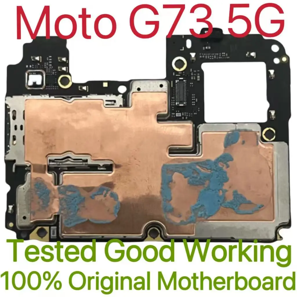 Global Version Original Unlocked Motherboard for Moto G73 5G Tested Circuit Plate Main Logic Board for Moto G73 5G